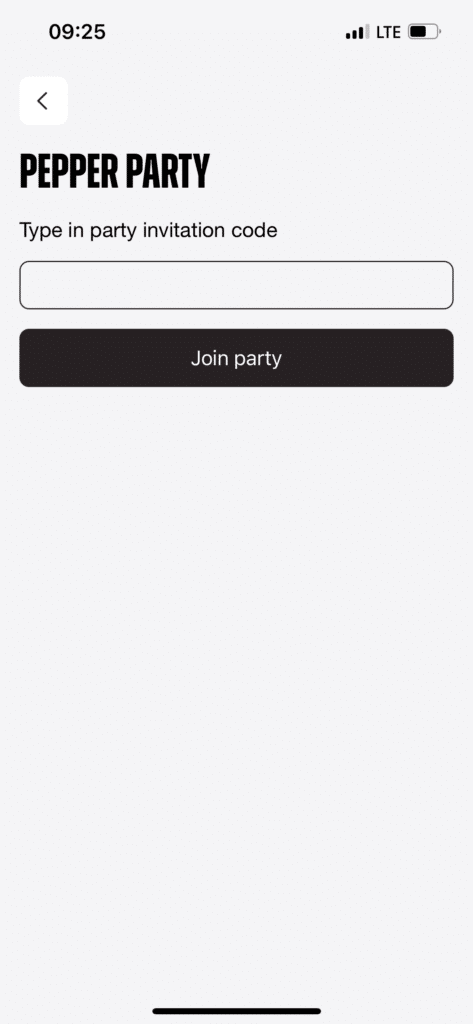 Joining a PEPPER Party