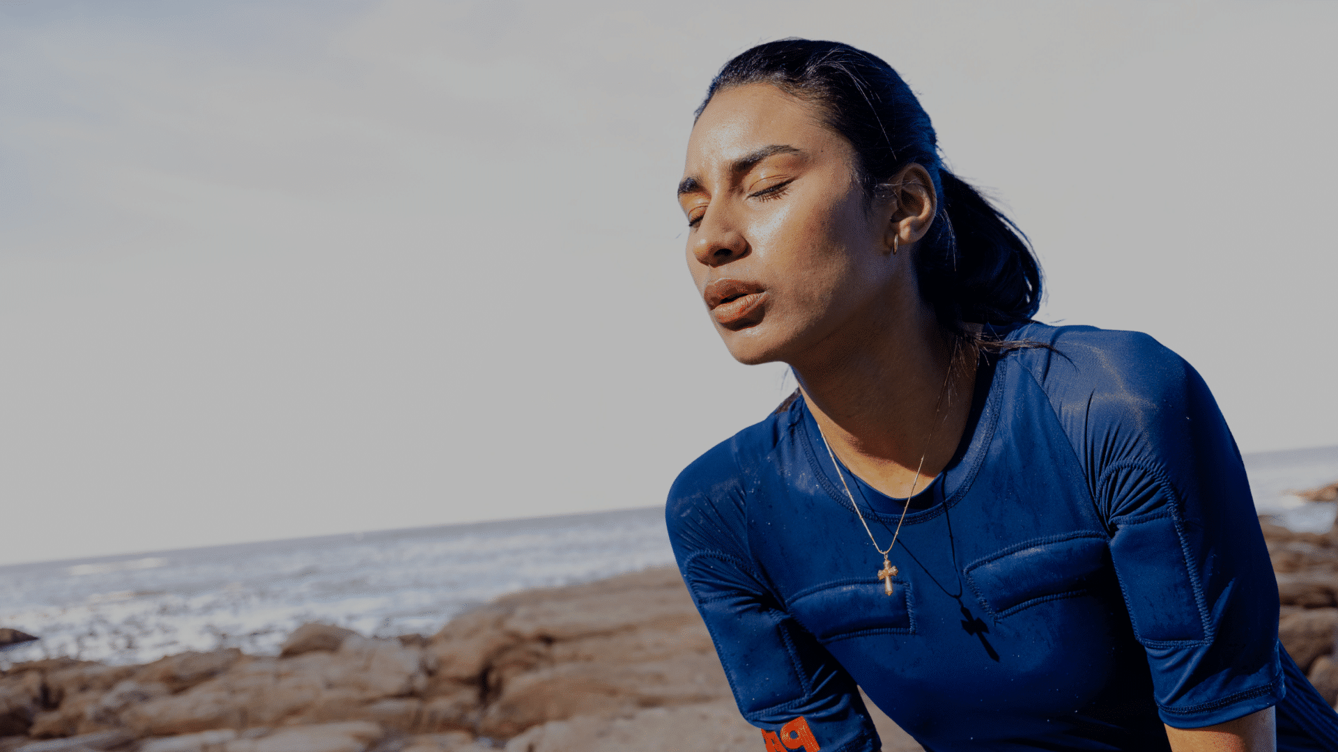 PEPPER EMS suit sweaty girl header