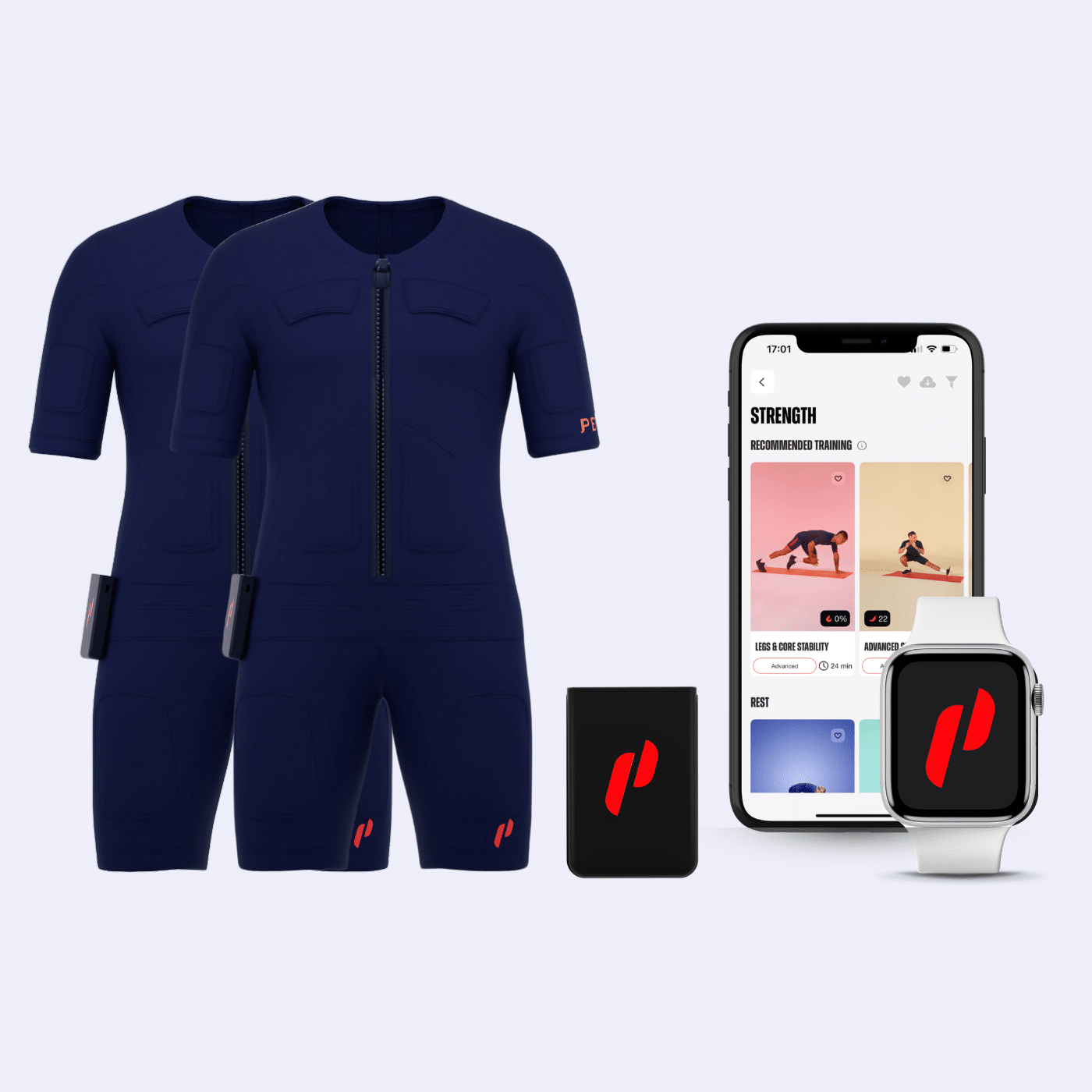 Zestaw partnerski NOVA:<br>2 × kombinezon PEPPER NOVA EMS + 1 × Power Box + 2 × aplikacja