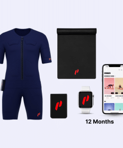 Pacchetto Ultimate NOVA:<br>tuta PEPPER NOVA EMS + Power Box + 12 mesi Premium + tappetino da allenamento