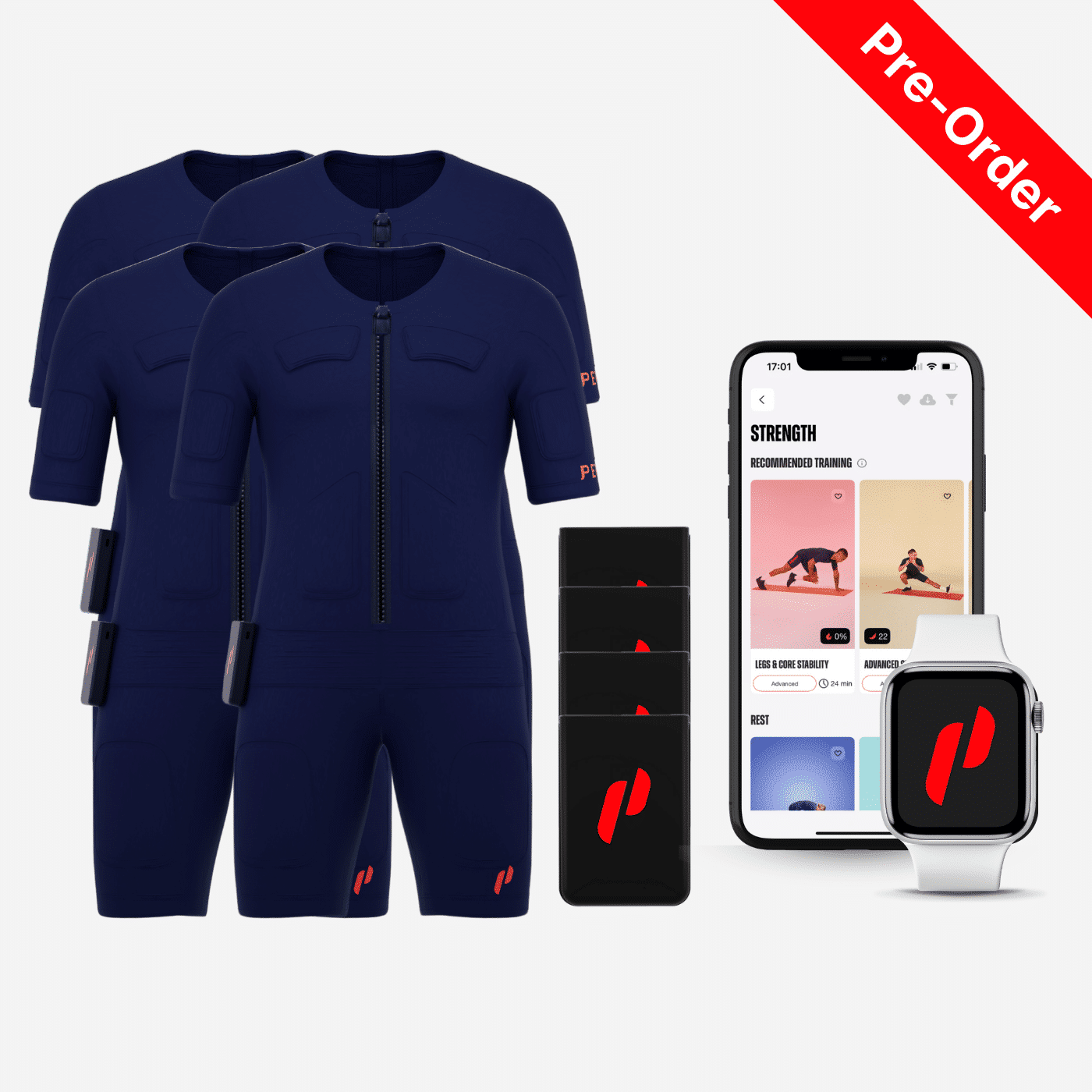 NOVA Training Group Bundle:<br>4 x PEPPER NOVA EMS Suit + 4 x Power Box + 4 x App